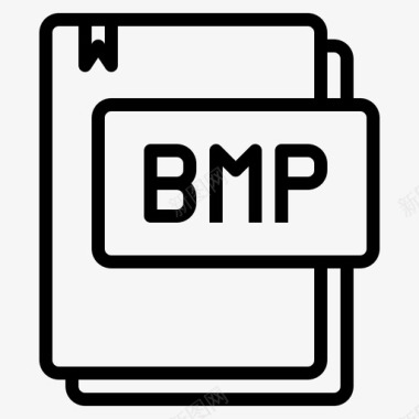 Bmp文件类型14线性图标图标