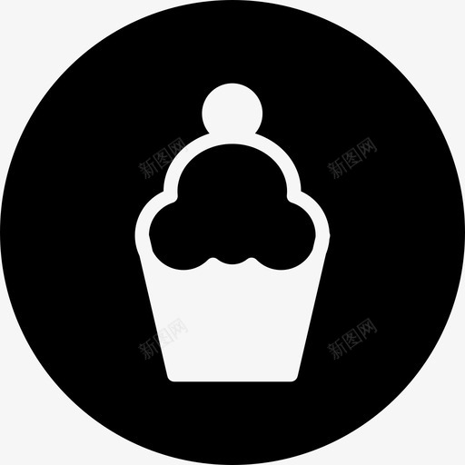 纸杯蛋糕糕点派对圆馅图标svg_新图网 https://ixintu.com 圆馅 派对 糕点 纸杯 蛋糕