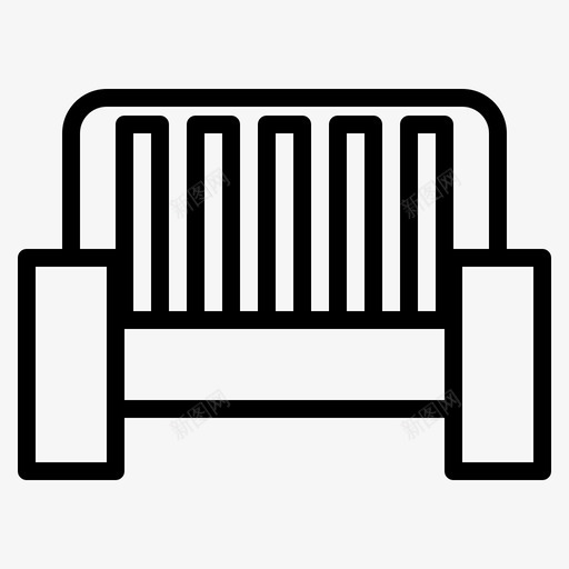 沙发干净图标svg_新图网 https://ixintu.com 华丽 家具 干净 整洁 沙发 设计
