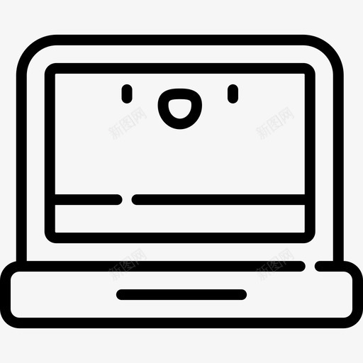 笔记本电脑在线学习55线性图标svg_新图网 https://ixintu.com 在线学习 电脑 笔记本 线性