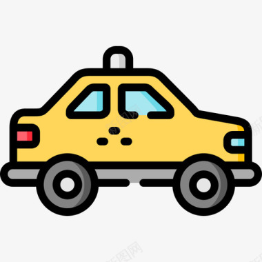 出租车交通166线性颜色图标图标