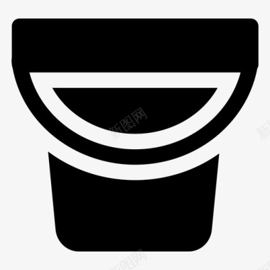 水桶园艺工具水容器图标图标