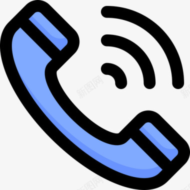 电话网络和通信4线颜色图标图标