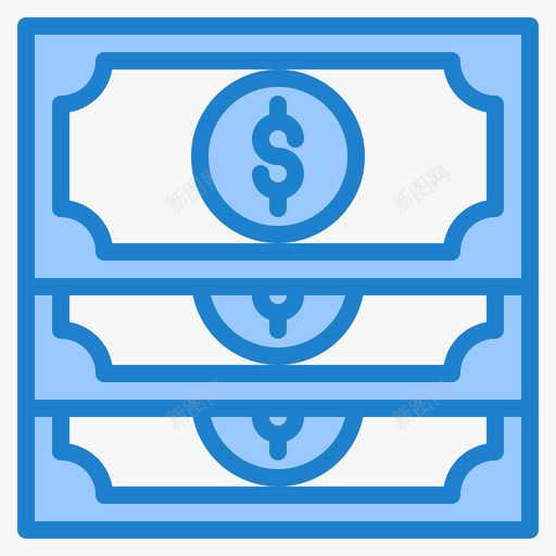 货币金融和会计5蓝色图标svg_新图网 https://ixintu.com 会计 蓝色 融和 货币 金融和