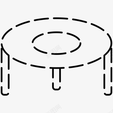 蹦床健身房桌子图标图标