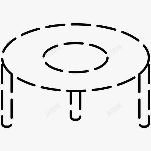 蹦床健身房桌子图标svg_新图网 https://ixintu.com 健身 健身房 图标 桌子 虚线 训练 蹦床