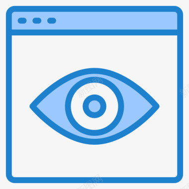 视图互联网和浏览器5蓝色图标图标