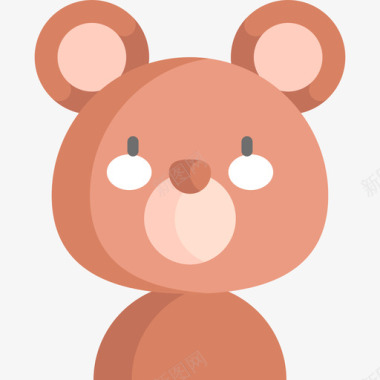 泰迪熊婴儿149扁平图标图标