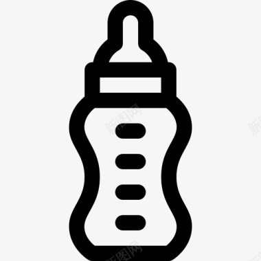 婴儿奶瓶塑料制品7线性图标图标
