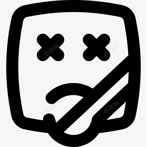 伤害表情48直系图标svg_新图网 https://ixintu.com 伤害 直系 表情
