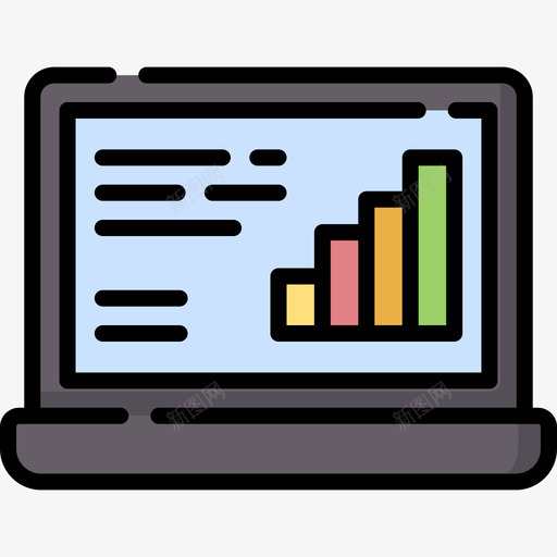 笔记本电脑商务会议16线性颜色图标svg_新图网 https://ixintu.com 商务会议 电脑 笔记本 线性 颜色