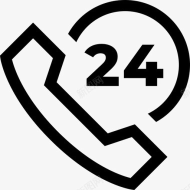 电话客服44直线图标图标
