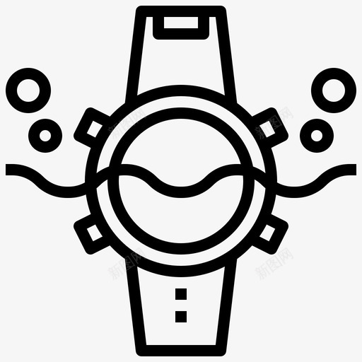 腕表潜水36直线型图标svg_新图网 https://ixintu.com 潜水 直线 线型 腕表