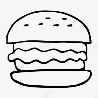 汉堡食物肉图标图标