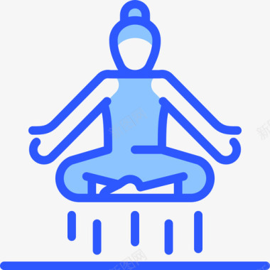 悬浮瑜伽17蓝色图标图标