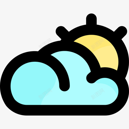 天天气253线性颜色图标svg_新图网 https://ixintu.com 天气 线性 颜色