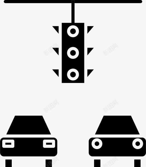 汽车汽车信号道路信号图标svg_新图网 https://ixintu.com 交通 信号 汽车 管制 红绿灯 道路