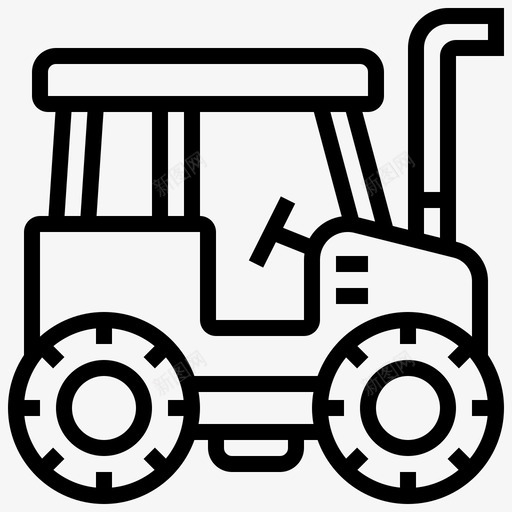 牵引车耕作收割图标svg_新图网 https://ixintu.com 农用 收割 牵引车 耕作 车辆 运输