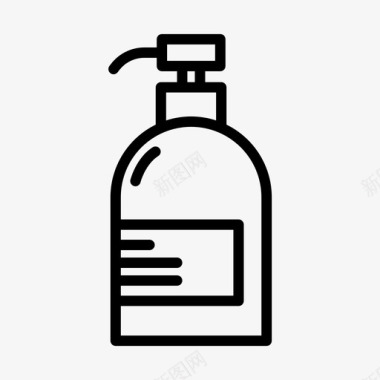 洗发水浴室53线性图标图标