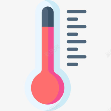 温度计健康86扁平图标图标