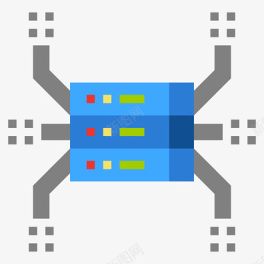 服务器计算机网络8扁平图标图标