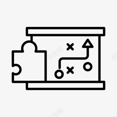 修正策略业务拼图块图标图标