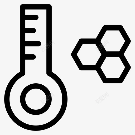 温度温度计生化管线图标svg_新图网 https://ixintu.com 温度 温度计 生化 管线