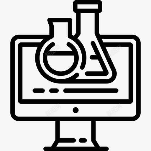 科学在线学习59线性图标svg_新图网 https://ixintu.com 在线学习 科学 线性