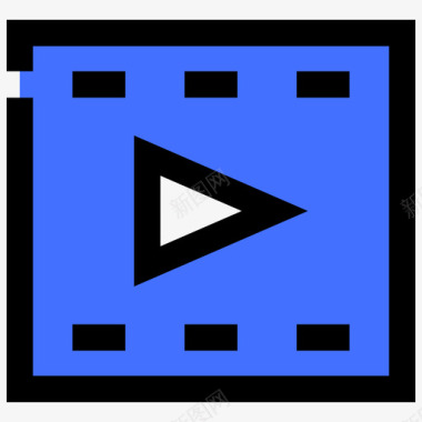 视频android应用程序11蓝色图标图标