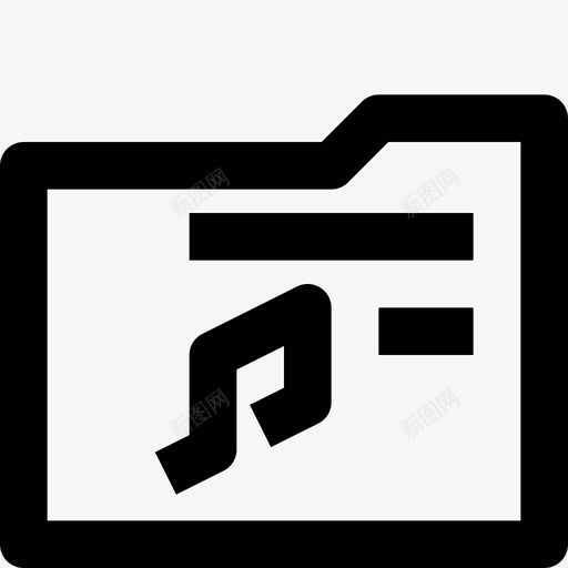 文件夹声音和音乐1线性图标svg_新图网 https://ixintu.com 声音 文件夹 线性 音乐