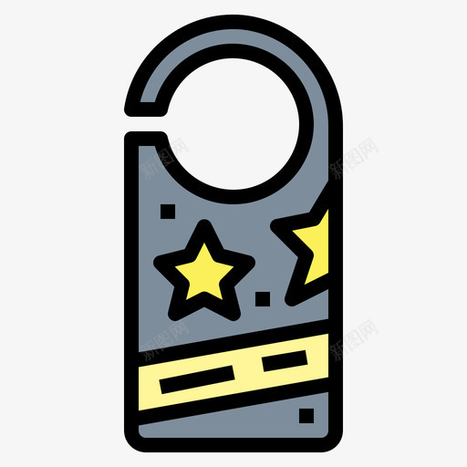 门把手休眠41线性颜色图标svg_新图网 https://ixintu.com 休眠 把手 线性 门把 颜色