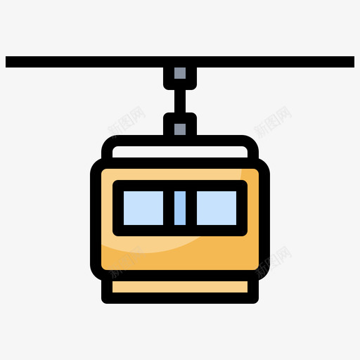 缆车车厢运输173线性颜色图标svg_新图网 https://ixintu.com 线性 缆车 车厢 运输 颜色