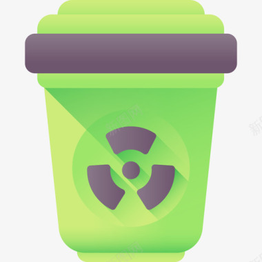 垃圾箱核能35彩色图标图标