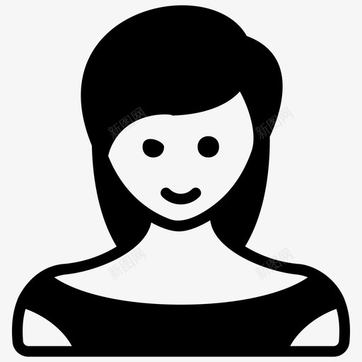 模特女性女孩图标svg_新图网 https://ixintu.com 化身 图标 女士 女孩 女性 字形 微笑 模特 青少年