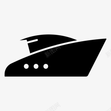 游艇豪华游艇帆船图标图标