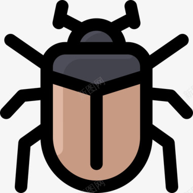 甲虫133春线形颜色图标图标