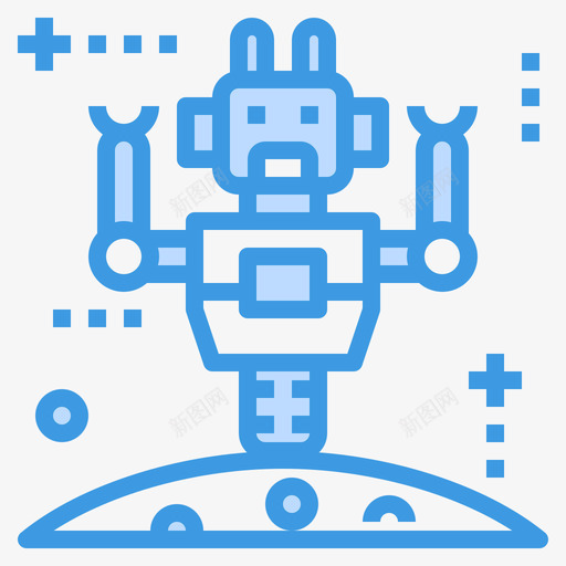 太空机器人太空与银河1号蓝色图标svg_新图网 https://ixintu.com 1号 太空 机器人 蓝色 银河