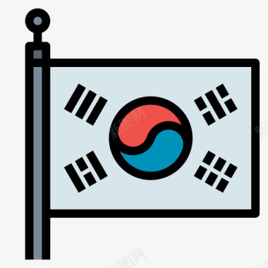 韩国韩国22线颜色图标图标