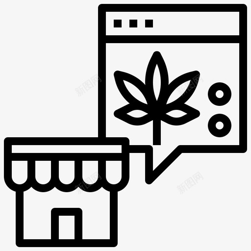 网上商店大麻6直系图标svg_新图网 https://ixintu.com 大麻 直系 网上商店