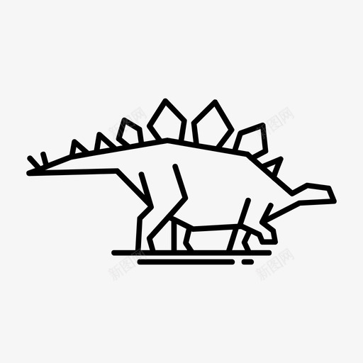 剑龙动物恐龙图标svg_新图网 https://ixintu.com 剑龙 动物 好的 恐龙 最好 系列