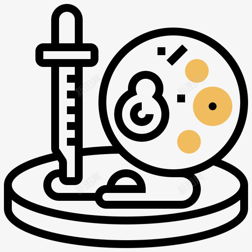 培养皿生物化学24黄影图标svg_新图网 https://ixintu.com 培养皿 生物化学 黄影