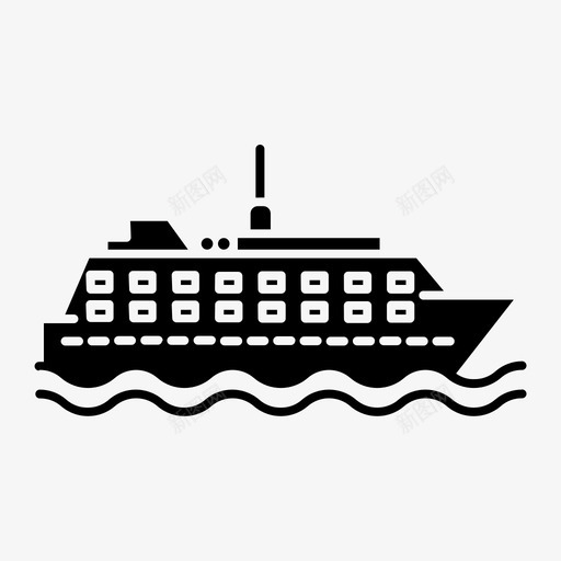 船邮轮运输图标svg_新图网 https://ixintu.com 符号 车辆 运输 邮轮
