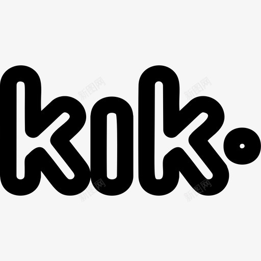 Kik社交标识4线性图标svg_新图网 https://ixintu.com Kik 标识 社交 线性