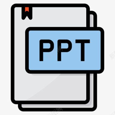 Ppt文件类型15线性颜色图标图标