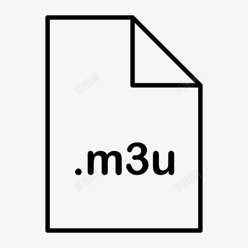 m3u音频文件图标svg_新图网 https://ixintu.com m3u 文件 视频 音频