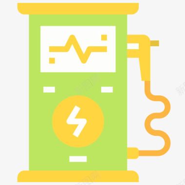 充电站生态197平坦图标图标