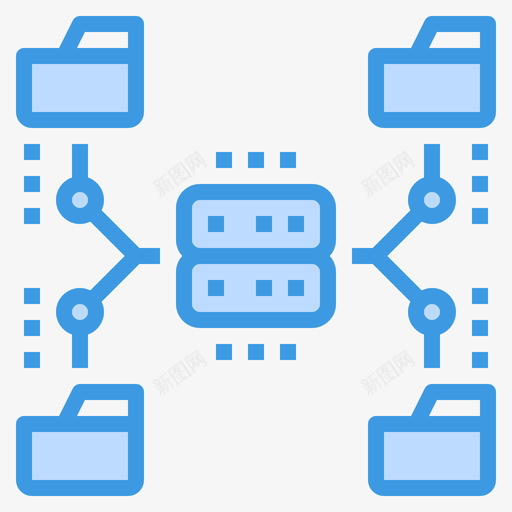 数据库大数据65蓝色图标svg_新图网 https://ixintu.com 大数 数据 数据库 蓝色