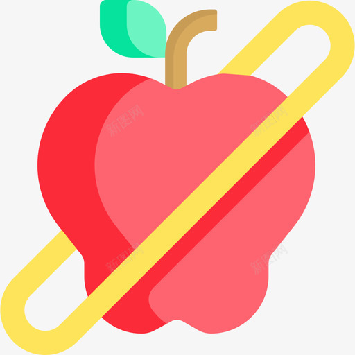 苹果在线学习58扁平图标svg_新图网 https://ixintu.com 在线学习 扁平 苹果