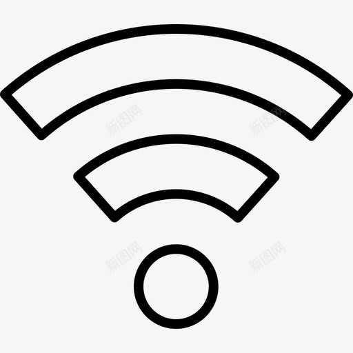 Wifi通信171线性图标svg_新图网 https://ixintu.com Wifi 线性 通信