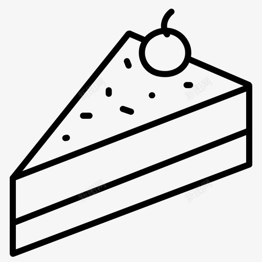 蛋糕片咖啡图标1轮廓svg_新图网 https://ixintu.com 咖啡 图标 蛋糕 轮廓